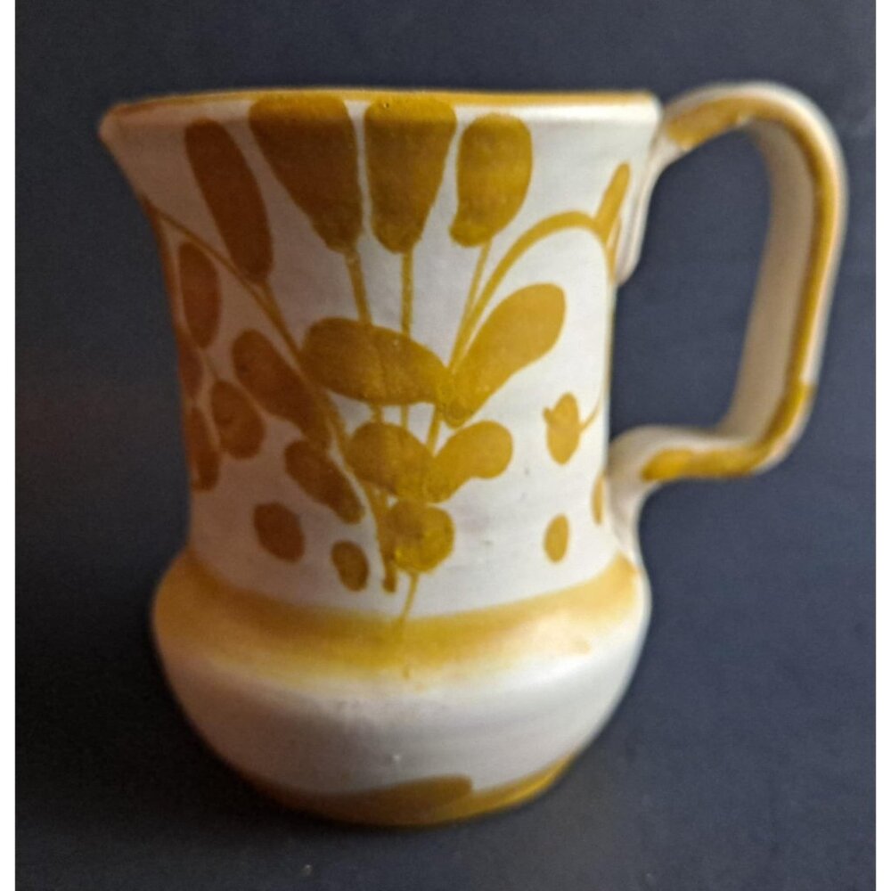 Holt Howard HH Italy Ceramic Pottery Mini Pitcher MCM Yellow Yellow Flowers